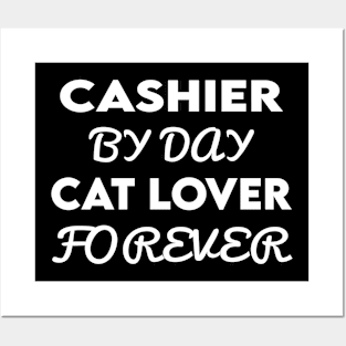 cashier cat Posters and Art